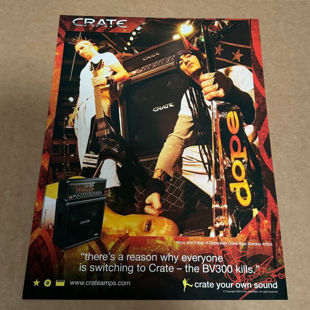 Virus & Edsel of Dope - Crate Amps - 2004 Print Advertisement